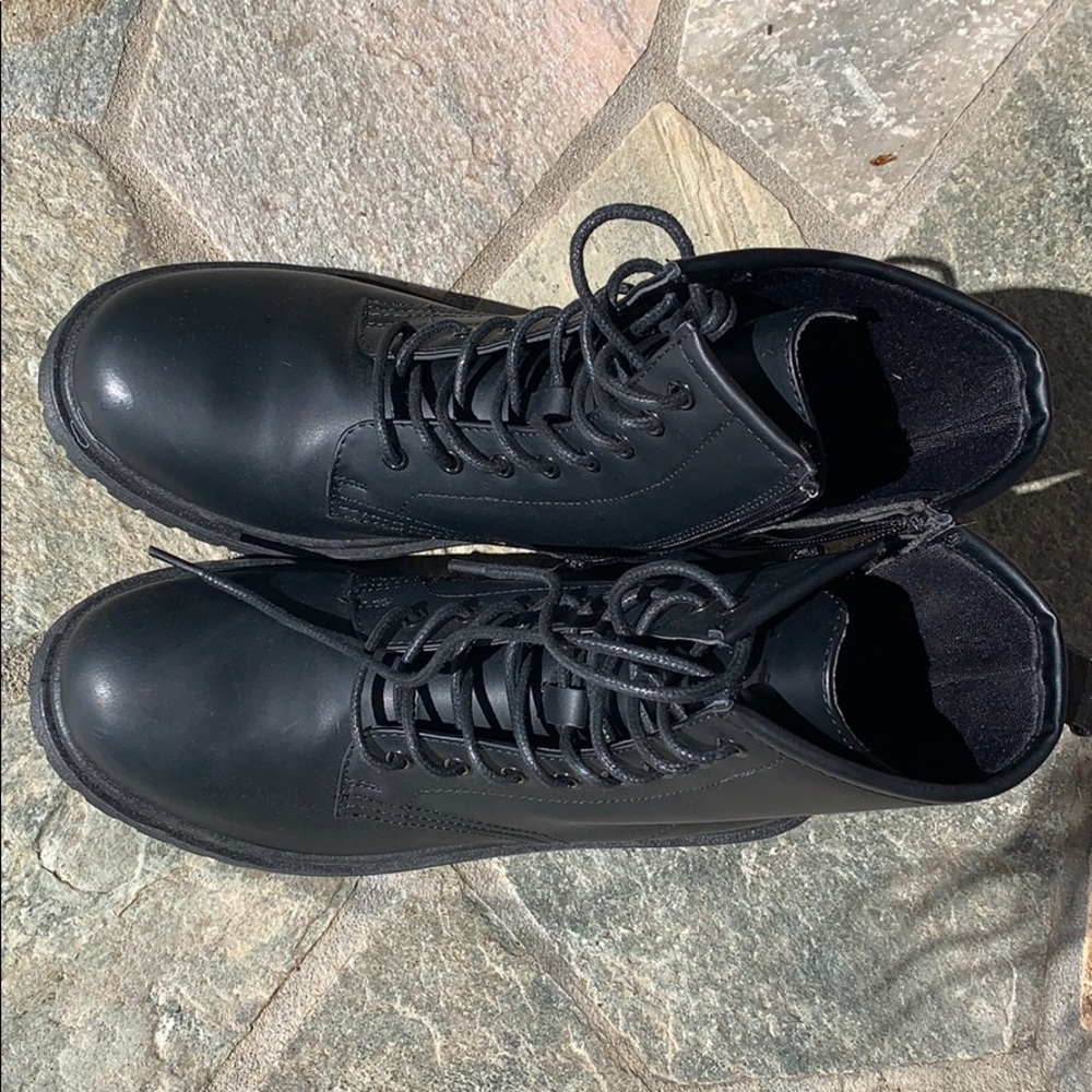 FashionNova Black Combat Boots